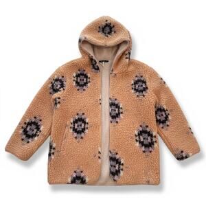 Urban Outfitters Carmella Cozy Reversible Teddy Jacket Womens XS Cream Gorpcore